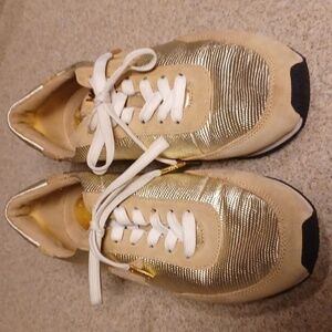 🐾MK Gold and Tan Women's Sneakers🎉